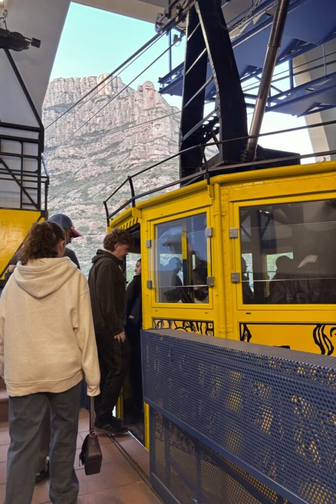 Monserrat cable car getting to the top