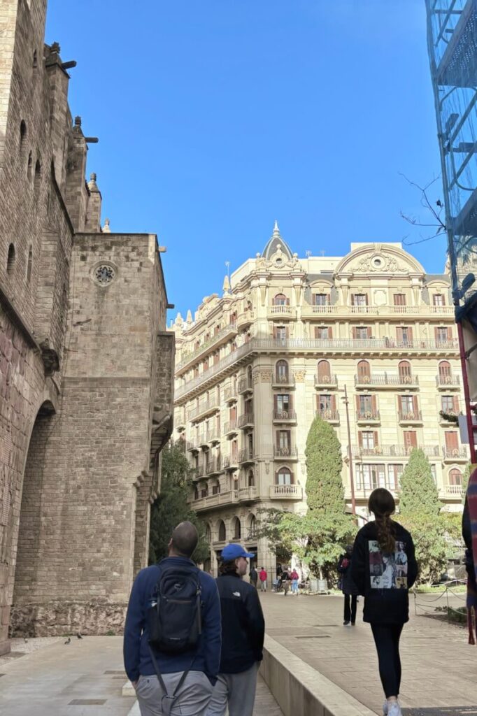 Old Town Barcelona walking during winter break 