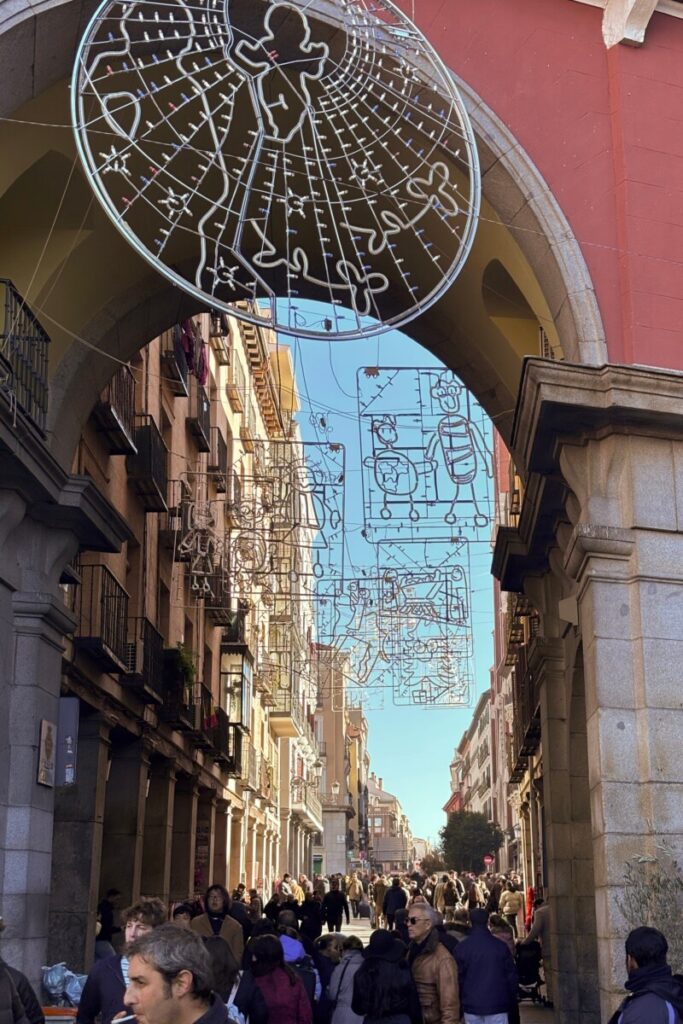 Plaza Mayor Madrid Christmas Lights and Decorations