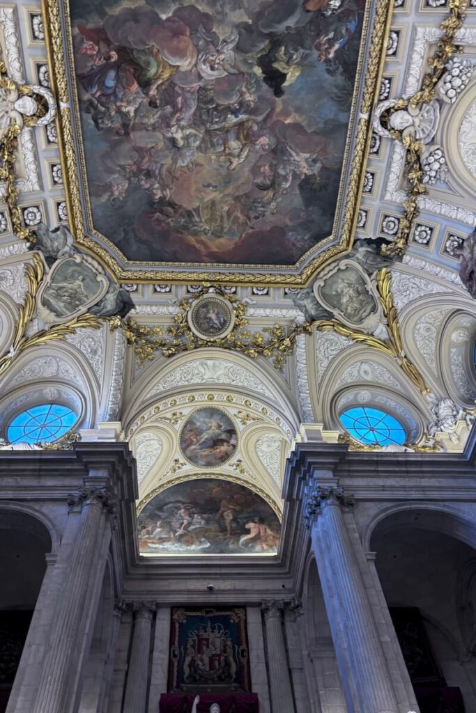 Royal Palace of Madrid ornate ceiling