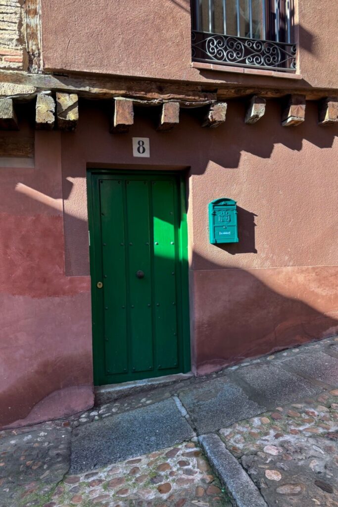 Pretty Pink and Green Segovia door
